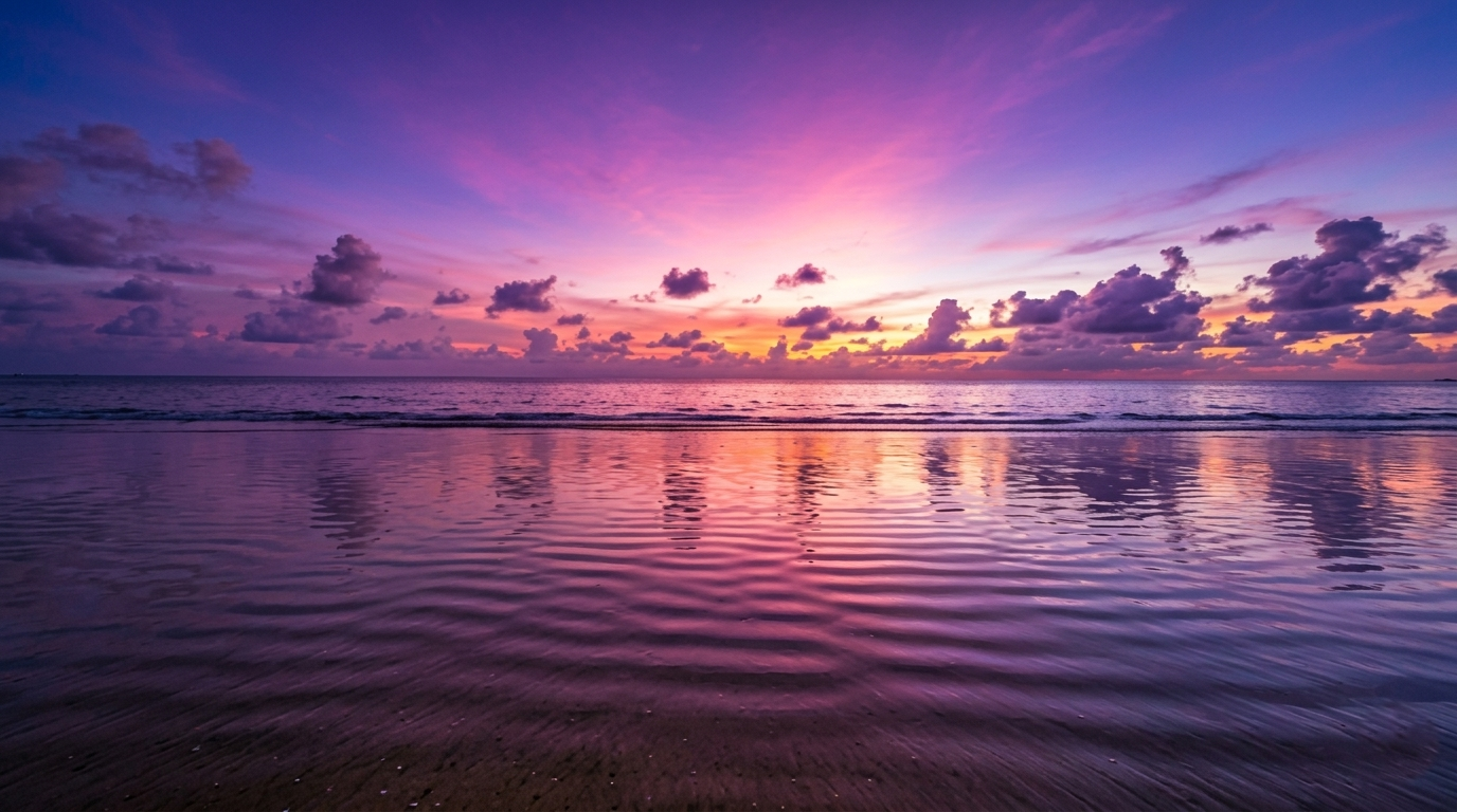 Sunset over the ocean